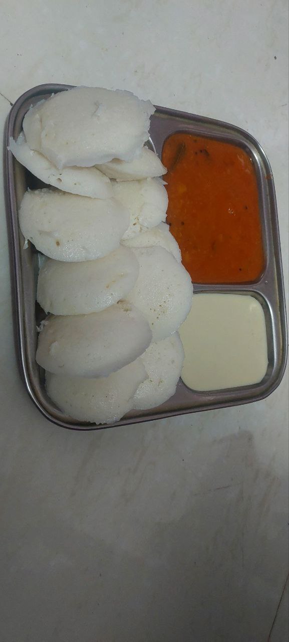 Top quality idli from The South Indian Plate.