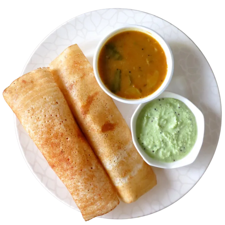 Best Plain Dosa single plate order in Khar, Bandra, Santacruz, Mumbai from The South Indian Plate.
