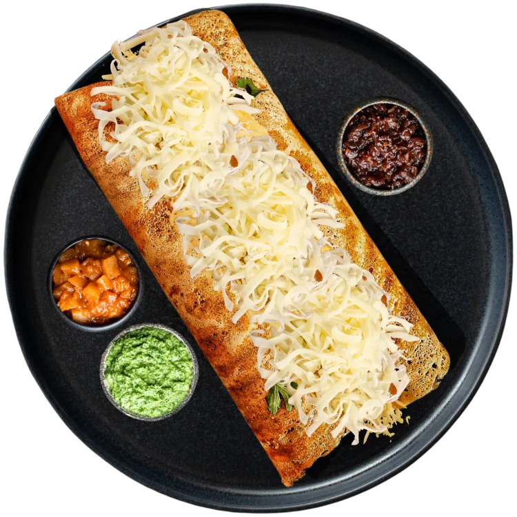Best Cheese Dosa single plate order in Khar, Bandra, Santacruz, Mumbai from The South Indian Plate.