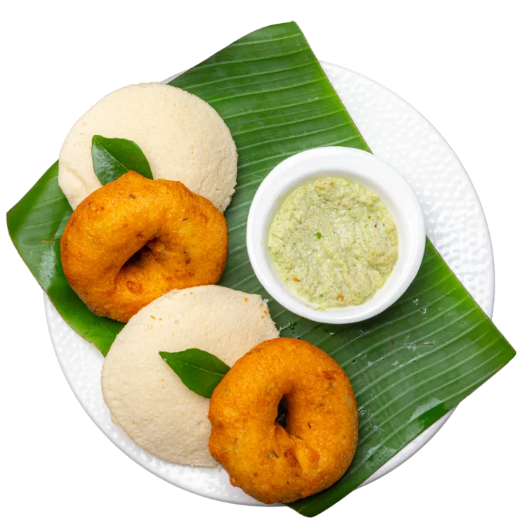 3 Idli 2 Meduvada Combo plate order in Khar, Bandra, Santacruz, Mumbai from The South Indian Plate.