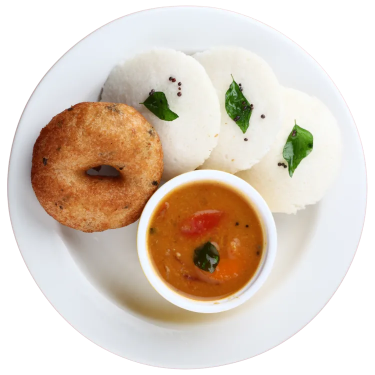 2 Idli 3 Meduvada Combo plate order in Khar, Bandra, Santacruz, Mumbai from The South Indian Plate.