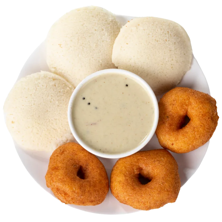 3 Idli 3 Meduvada Combo plate order in Khar, Bandra, Santacruz, Mumbai from The South Indian Plate.