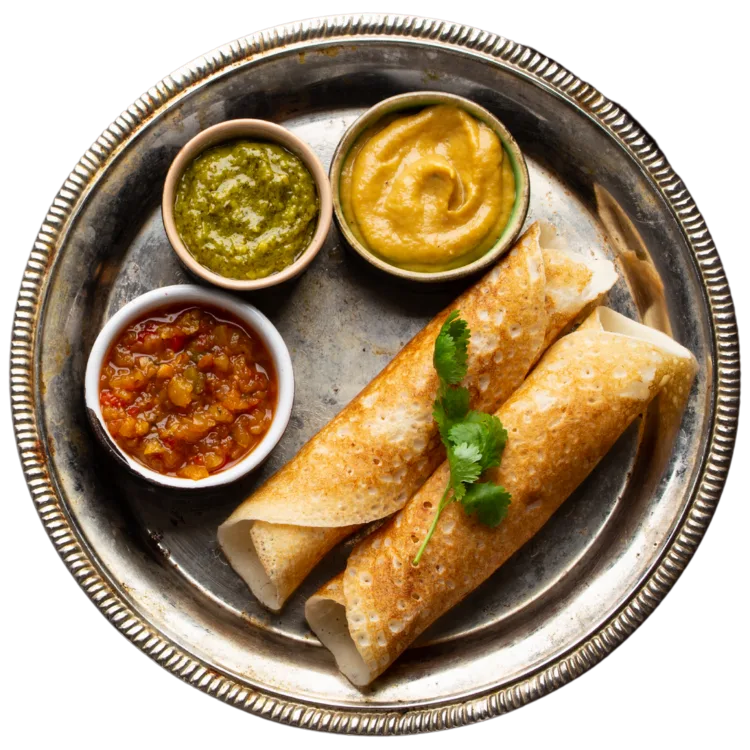 1 Idli 1 Meduvada 1 Masala Dosa Combo plate order in Khar, Bandra, Santacruz, Mumbai from The South Indian Plate.