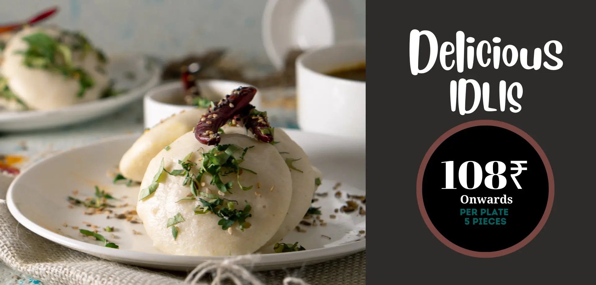 Best Idli plate and bulk order in Khar, Bandra, Santacruz, Mumbai from The South Indian Plate.