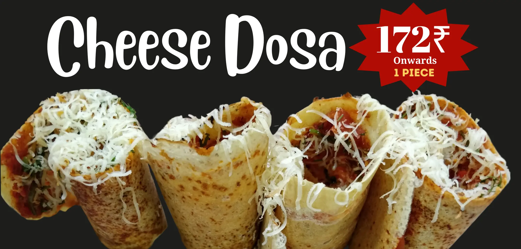 Best Cheese Dosa plate order in Khar, Bandra, Santacruz, Mumbai from The South Indian Plate.